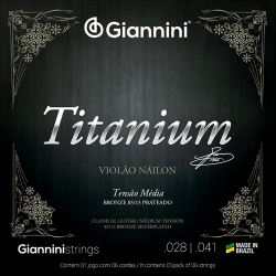 Imagem de Encordoamento Giannini Violão Nylon Color Titanium - GENWTM