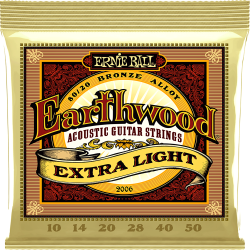 Imagem de Encordoamento Ernie Ball Violao Aço Earthwood Extra Light 010 - 2006EB