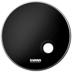 Imagem de Pele 22 Evans EMAD Resonant Black - BD22REMAD