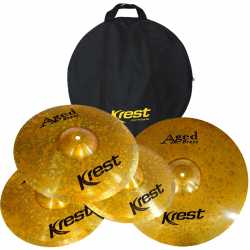 Imagem de Kit Pratos Krest Aged Brass14/16/20 c/ Bag - ABSET3