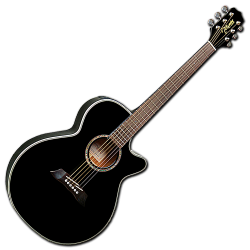 Imagem de Violão Takamine Aço Cutway Elétrico Preto - EG561C-TK40