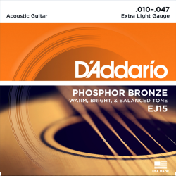 Imagem de Encordoamento D´addario Violão Aço 010 Phosphor - EJ15