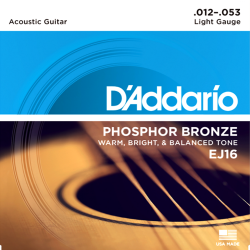 Imagem de Encordoamento D´addario Violão Aço 012 Phosphor Bronze - EJ16