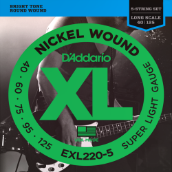 Imagem de Encordoamento D´addario Baixo 5 Cordas 040 - EXL2205