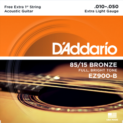 Imagem de Encordoamento D´addario Violão Aço 010 - EZ900