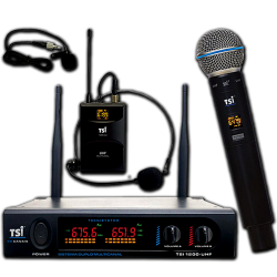 Imagem de Microfone Sem Fio TSI Mão/Cabeça/Lapela Digital - TSI1200CLI