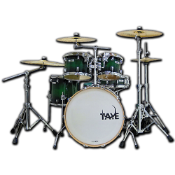 Imagem de Bateria Taye Studio 10/12/16/22/cx14 Green To Black Burst (Shell Pack) - TAYESTMP-GR