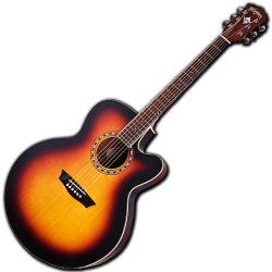 Imagem de Violão Washburn Jumbo Cutway Matte Tobacco - WJ7SCEATBM