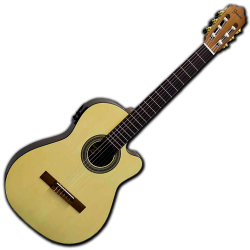 Imagem de Violão Giannini Nylon Flat Cutaway Imbuia Eletrico Natural Satin - NFLIMBUCEQNS