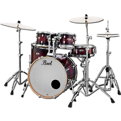 Imagem de Bateria Pearl Decade Maple 10/12/14/20/14 Gloss Deep Red Burst "Só Tambores" - DMP905P-C261