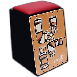 Imagem de Cajon Percussion Linha Unic "Manos" Elétrico C/ 2 Microfones e Almofada - EU306EE