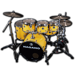 Imagem de Bateria Nagano Garage Rock 10/12/16/22/ Cx 14 Yellow Racing - GARROCK22YR