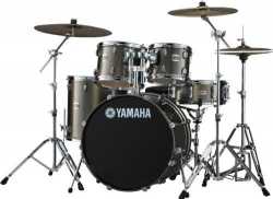 Imagem de Bateria Yamaha Stage Custom Birch 10/12/14/16/22 Dark Silver Metallic c/ Ferragem - SCB2FS51-DSM