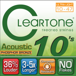 Imagem de Encordoamento Cleartone Violão Aço Phosphor Bronze Extra Light 10-47 - WMS00494