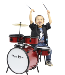 Imagem de Bateria RMV Rock Kids Infantil Vermelha Sparkle - PBKD14020