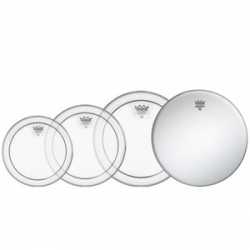 Imagem de Kit de Peles Remo Pinstripe Clear - Fusion (10/12/14+14 Ambassador Coated) - PP0110PS